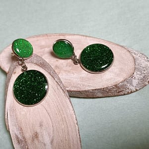 boucles double bulle verte