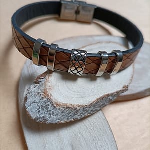 bracelet cuir homme marron